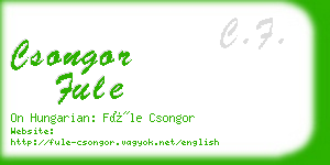 csongor fule business card